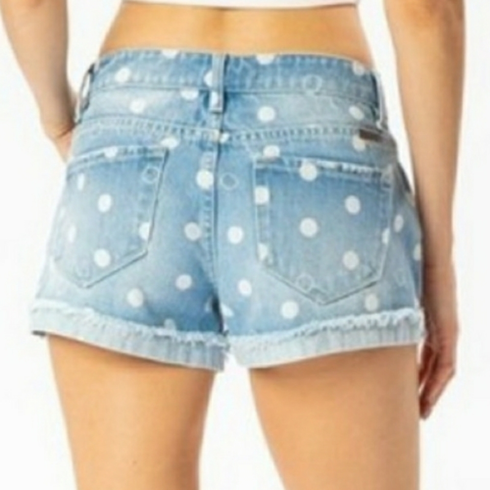 KANCAN Polka Dot Denim Shorts - Picture 5 of 6